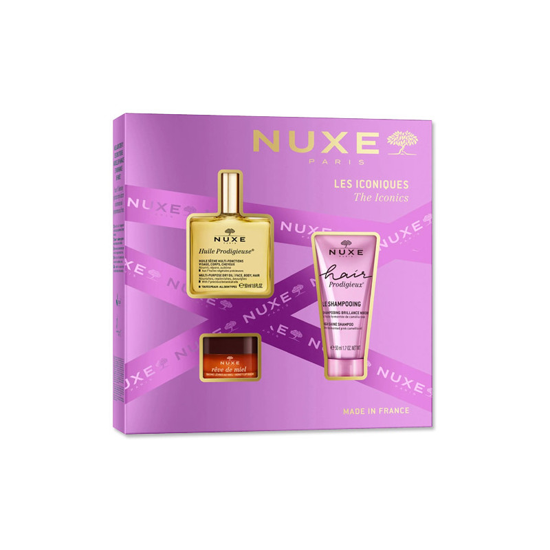 Nuxe Huile Prodigieuse Aceite 50ml + Champu 50ml+ Balsamo 15ml
