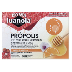 Juanola Propolis Pastillas Goma Naranja 36Uds - Farmacia en Casa Online