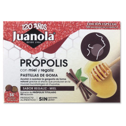 Juanola Propolis Pastillas Goma Regaliz Miel 36Uds