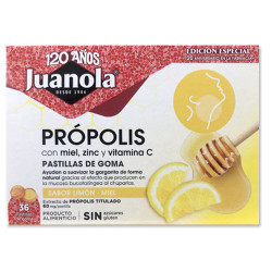 Juanola Propolis Pastillas Goma Limon Miel 36Uds