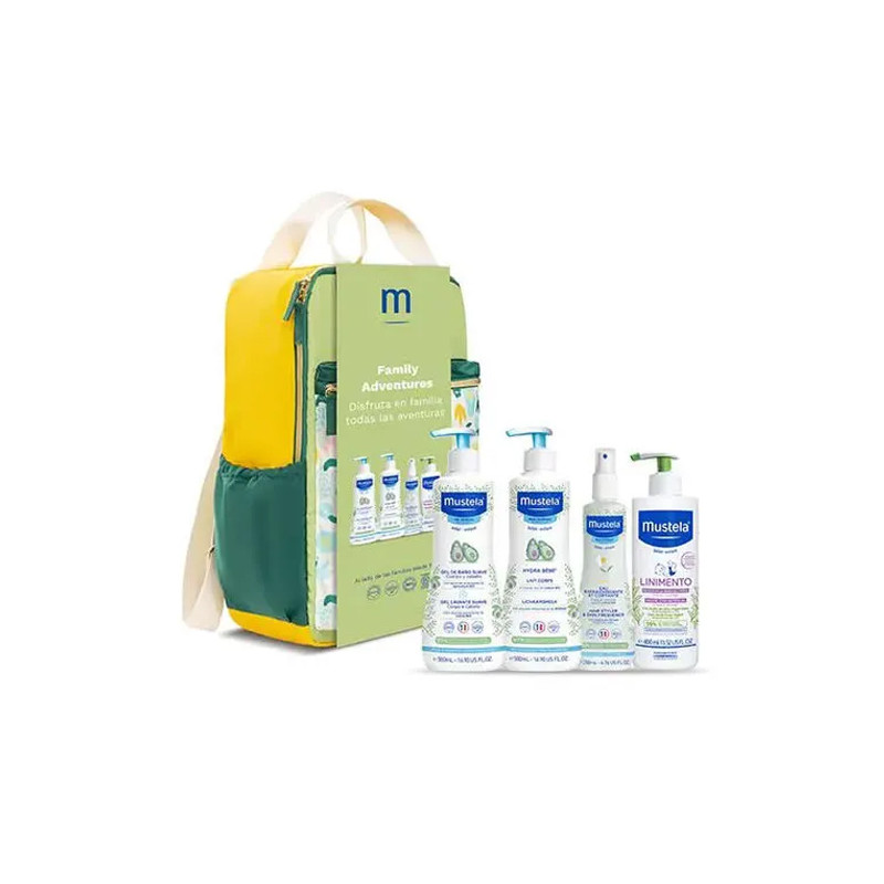 Mustela Mochila Family Adventures Verde 4 Productos