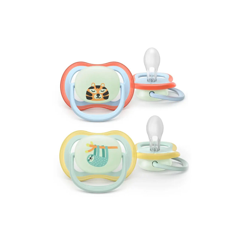 Avent Ultra Air Chupete Ortodoncia Nocturno Azul 0-6m 2Uds