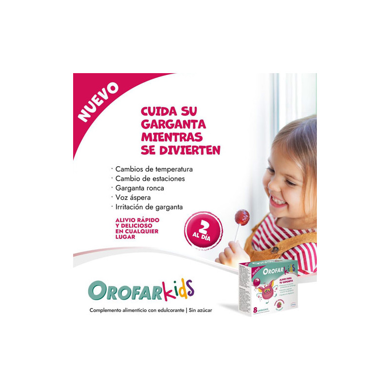 Orofar Kids Paletas Sabor Frambuesa 8Uds