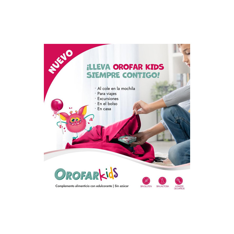Orofar Kids Paletas Sabor Frambuesa 8Uds