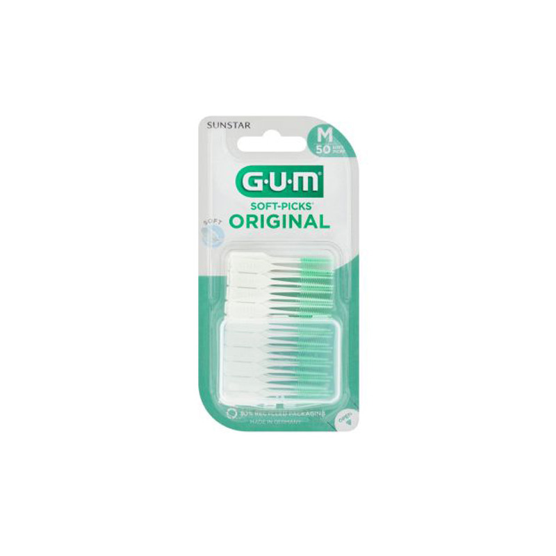 Gum Soft Picks Cepillo Interdental Filamentos Goma 50Uds