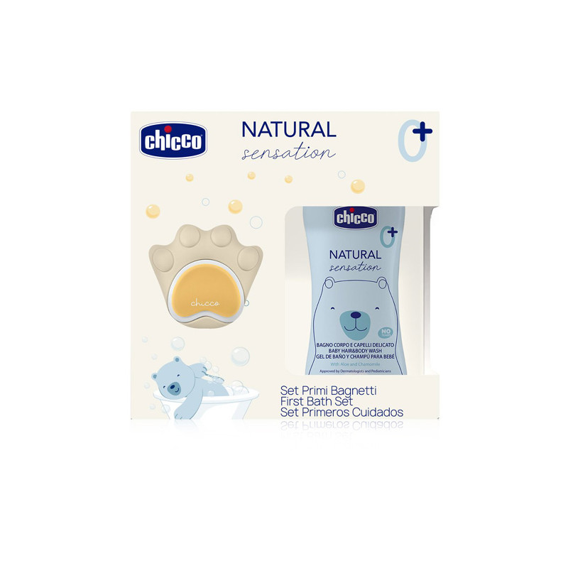 Chicco Natural Sensation Gel Champu 200ml + Dispensador Jabon