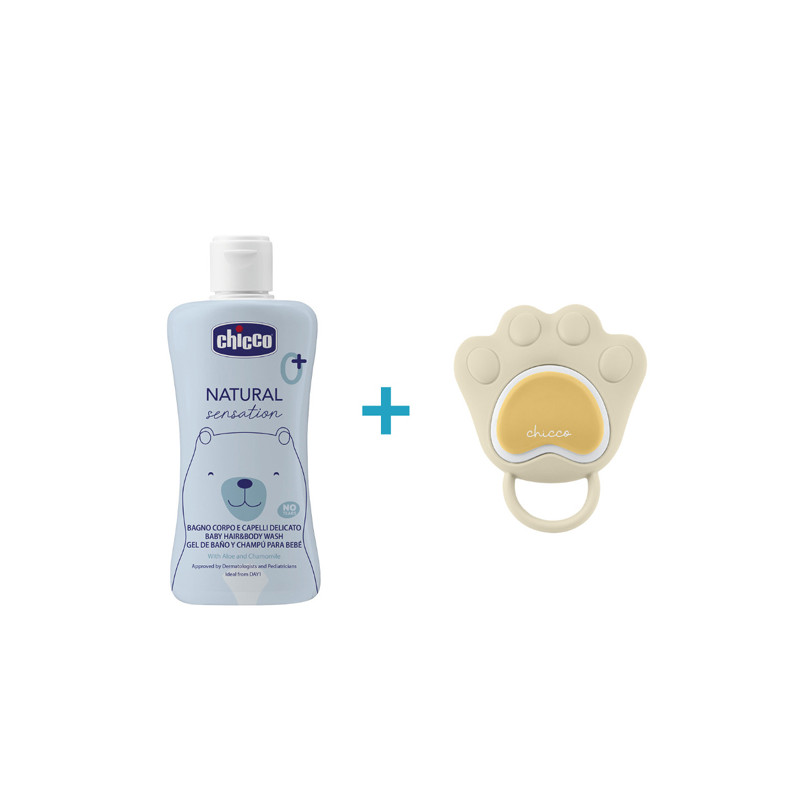 Chicco Natural Sensation Gel Champu 200ml + Dispensador Jabon