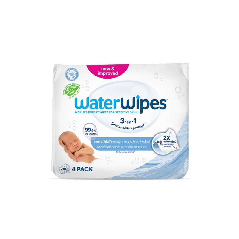 WaterWipes Toallitas Pack 4x60Uds