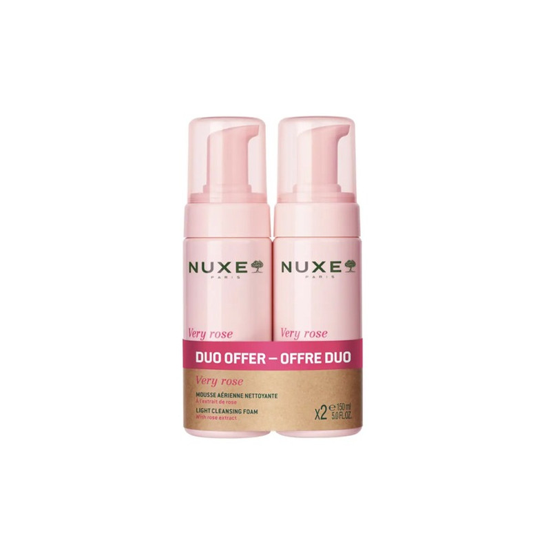 Nuxe Very Rose Espuma Ligera Limpiadora Duplo 2x150ml