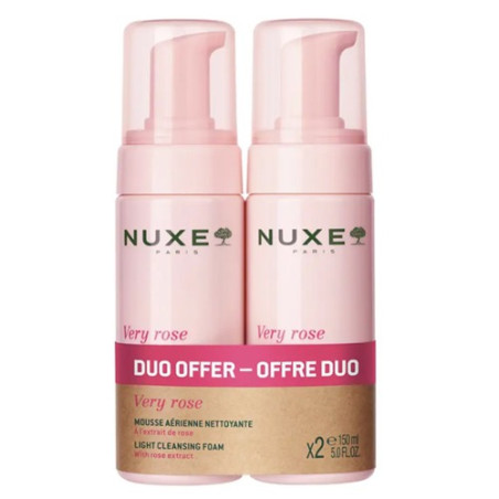 Nuxe Very Rose Espuma Ligera Limpiadora Duplo 2x150ml
