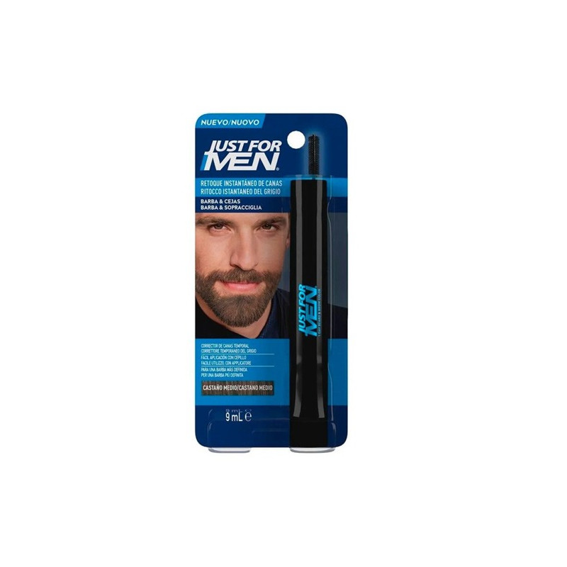 Just For Men Retoque Instantaneo Canas Castaño Medio 9ml