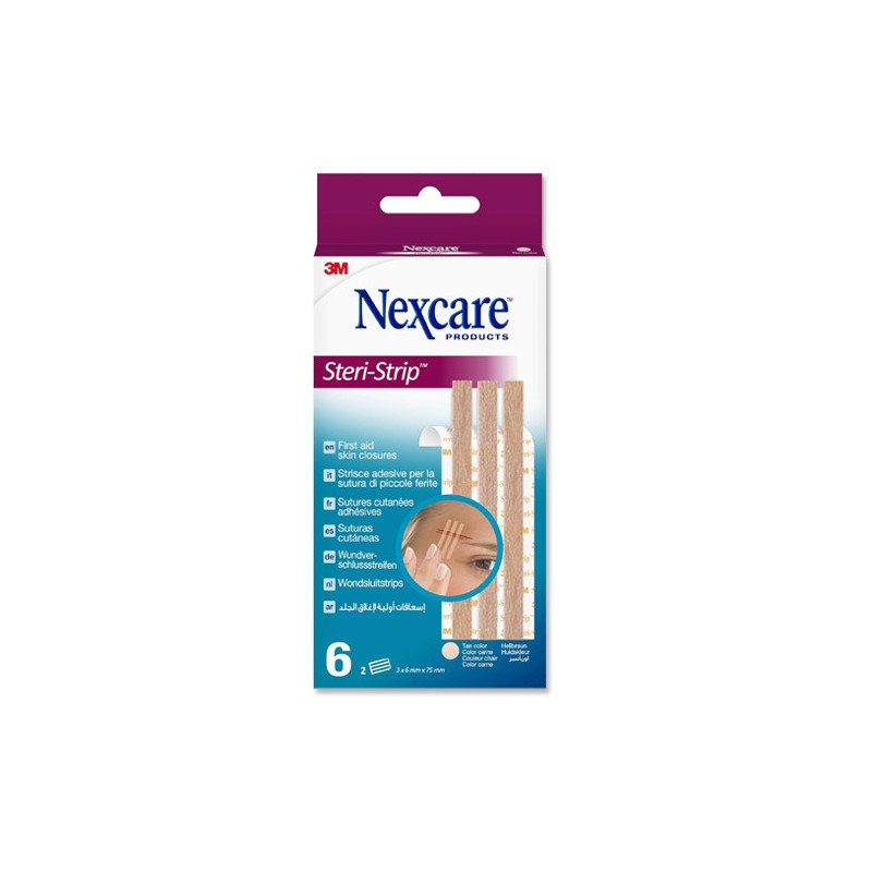 Nexcare Steri-Strip Suturas Cutaneas Cutaneas Color Carne 6Uds