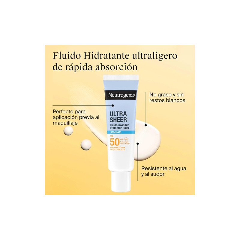 Neutrogena Ultra Sheer Fluido Invisible Hidratante Spf50 50ml 