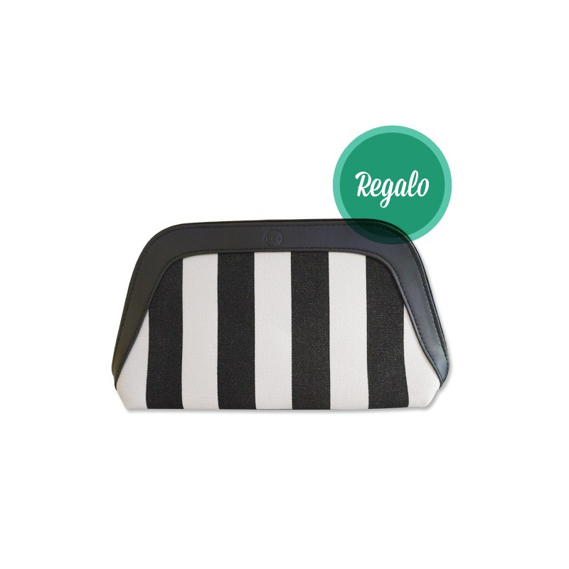 Be+ - Neceser Rayas Blanco y Negro -Regalo-