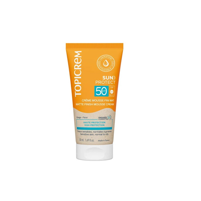 Topicrem Sun Protect Mousse-Crema Acabado Mate Spf50 50ml