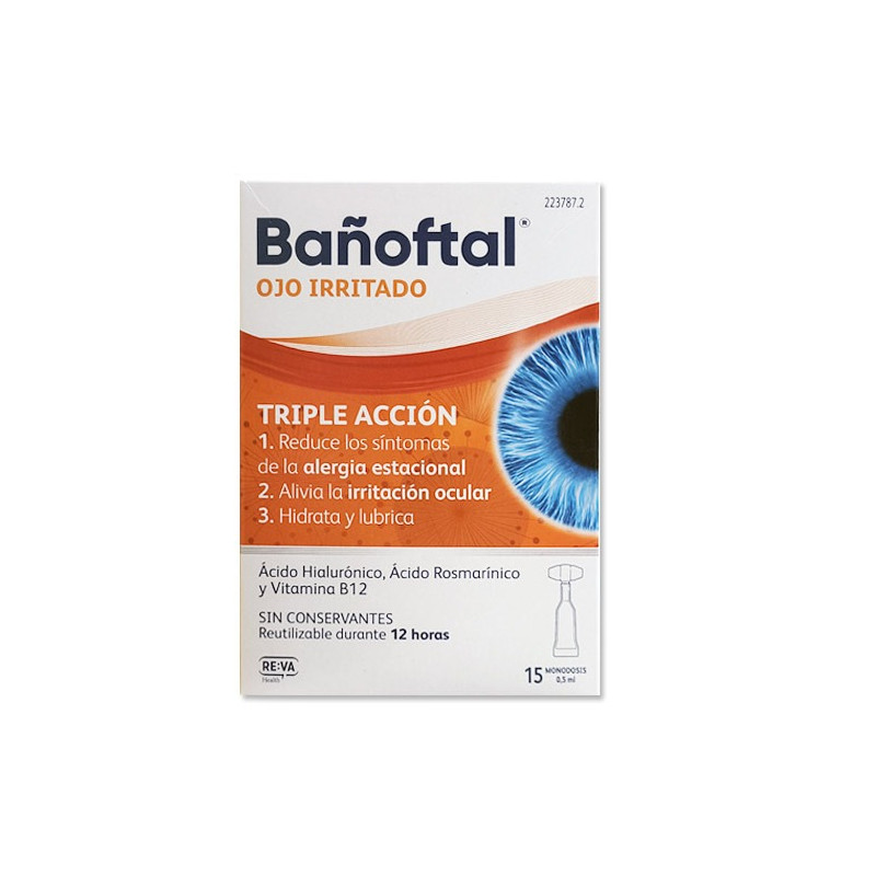 Bañoftal Ojo Irritado Gotas Monodosis 0,5ml 15Uds