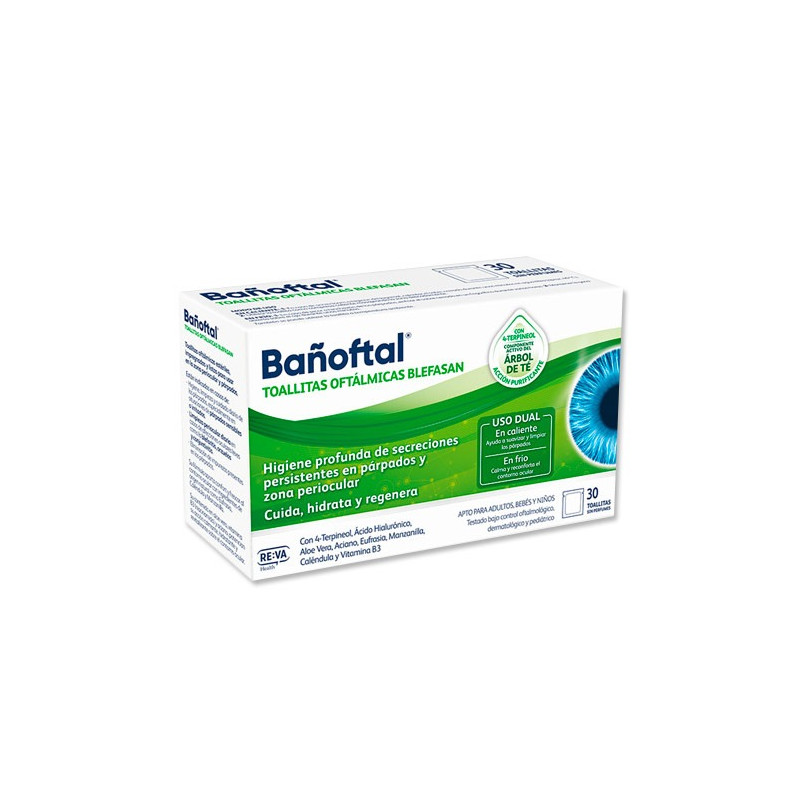 Bañoftal Toallitas Oftalmicas Blefasan 30Uds