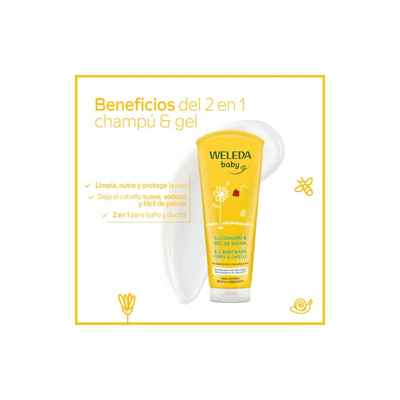 Weleda Champu-Gel de Ducha Bebe Calendula 200ml - Farmacia en Casa Online