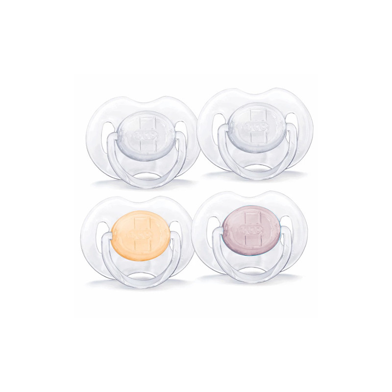 Avent Chupete Silicona Transparente 0-6m+ 2Uds - Farmacia en Casa Online
