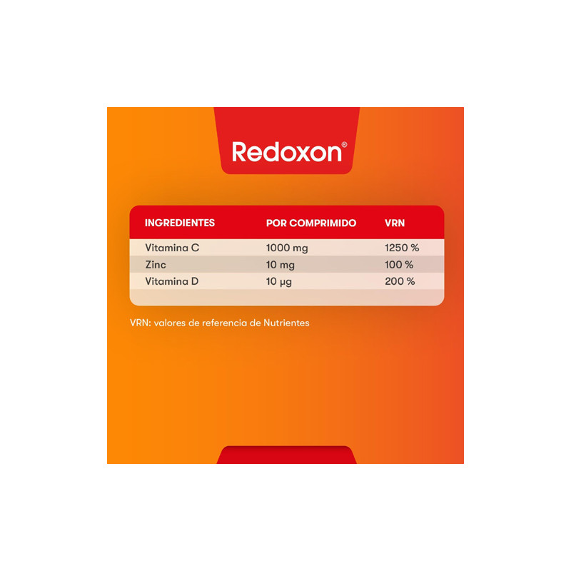 Redoxon Extra Defensas Vitamina C, D y Zinc 15 Comp Efervescentes - Farmacia en Casa Online