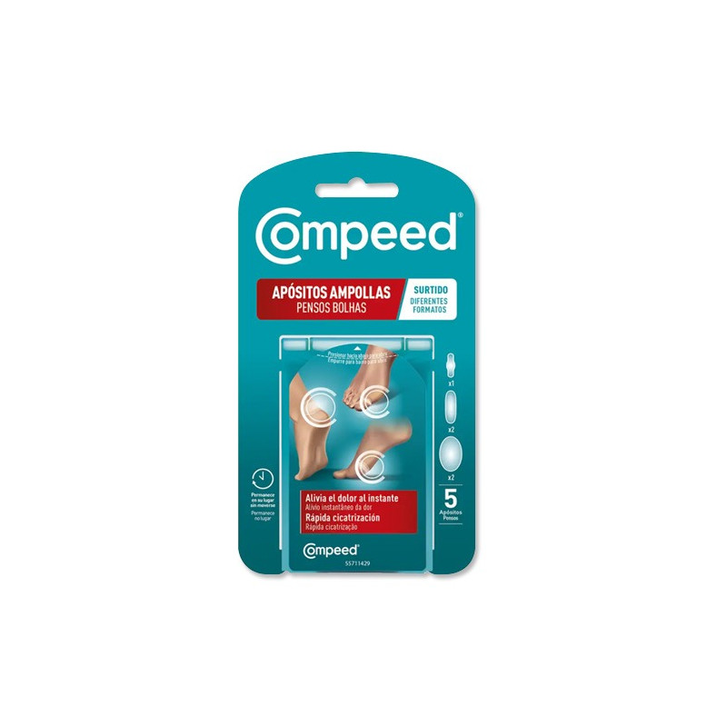 Compeed Hidrocoloide Ampollas Surtido 3 Tamaños 5Uds - Farmacia en Casa Online