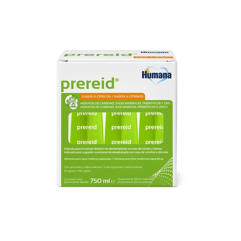 Humana Prereid Sobres Sabor Citricos 250ml 3Uds - Farmacia en Casa Online