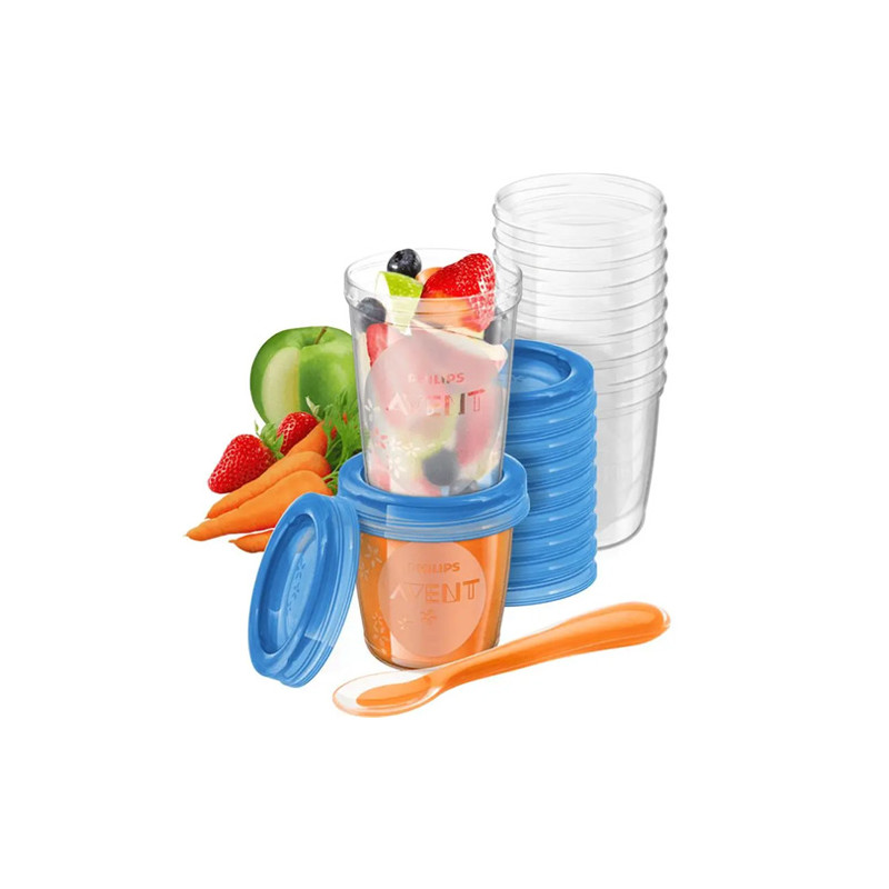 Avent vasos almacenamiento de comida 6m+ 20 uds - Farmacia en Casa Online