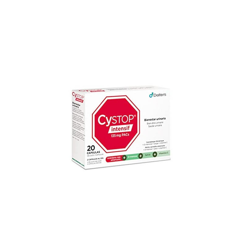 Cystop Intensif 135mg PACs Vias Urinarias 20Caps - Farmacia en Casa Online