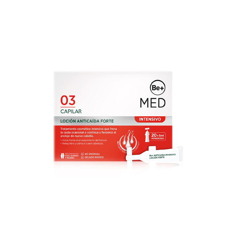 Be+ Med Capilar Anticaida Intensivo Locion Forte Monodosis 20x5ml - Farmacia en Casa Online
