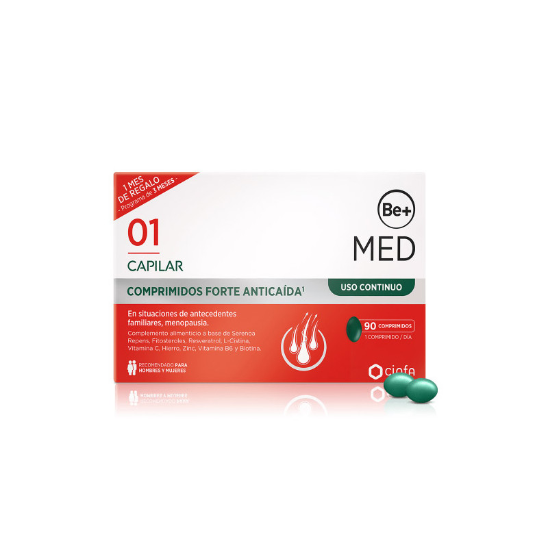 Be+ Med Capilar Uso Continuo Forte 90Comp - Farmacia en Casa Online