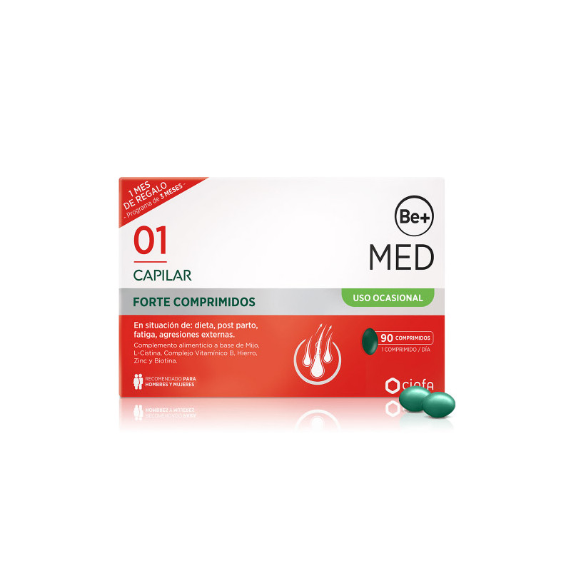 Be+ Med Capilar Uso Ocasional Forte 90Comp - Farmacia en Casa Online