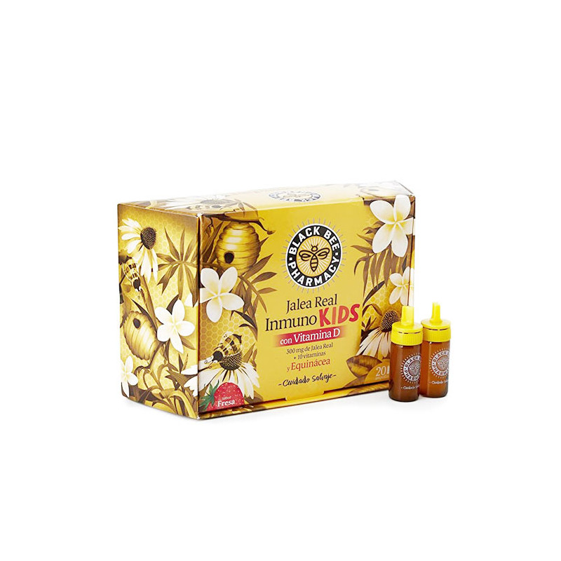 Black Bee Jalea Real Inmuno Kids con Vitamina D 20 Amp - Farmacia en Casa Online