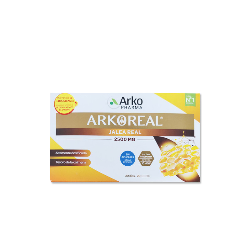 Arkoreal jalea real fresca premium 2500mg mega forte 20amp - Farmacia en Casa Online