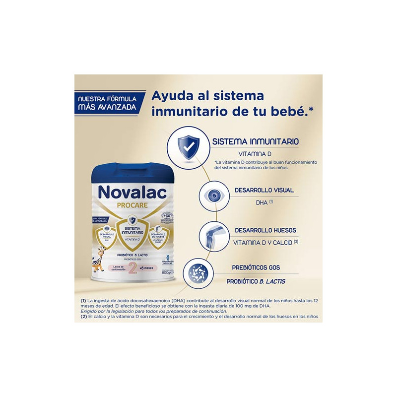 Novalac Procare 2 Leche Continuacion 6 Meses+  800gr - Farmacia en Casa Online