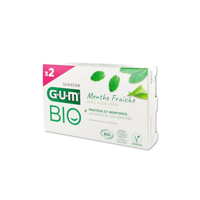 Gum Bio Pasta Menta con Aloe Vera Duplo 2X75ml - Farmacia en Casa Online