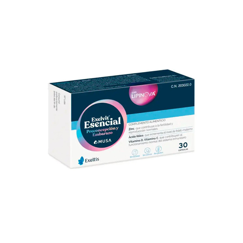Musa Exelvit Esencial Preconcepcion y Embarazo 30Caps - Farmacia en Casa Online