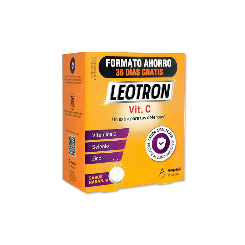 Angelini Leotron Defensas Vit C Sabor Naranja 180Comp. Eferv. - Farmacia en Casa Online