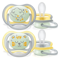 Avent Ultra Air Chupete Silicona Nocturno Decorado 18m+ 2Uds - Farmacia en Casa Online