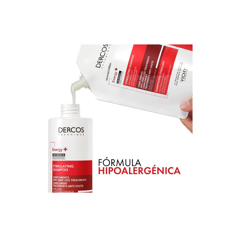 Vichy Dercos Energy+ Champu Estimulante Recarga 400ml - Farmacia en Casa Online