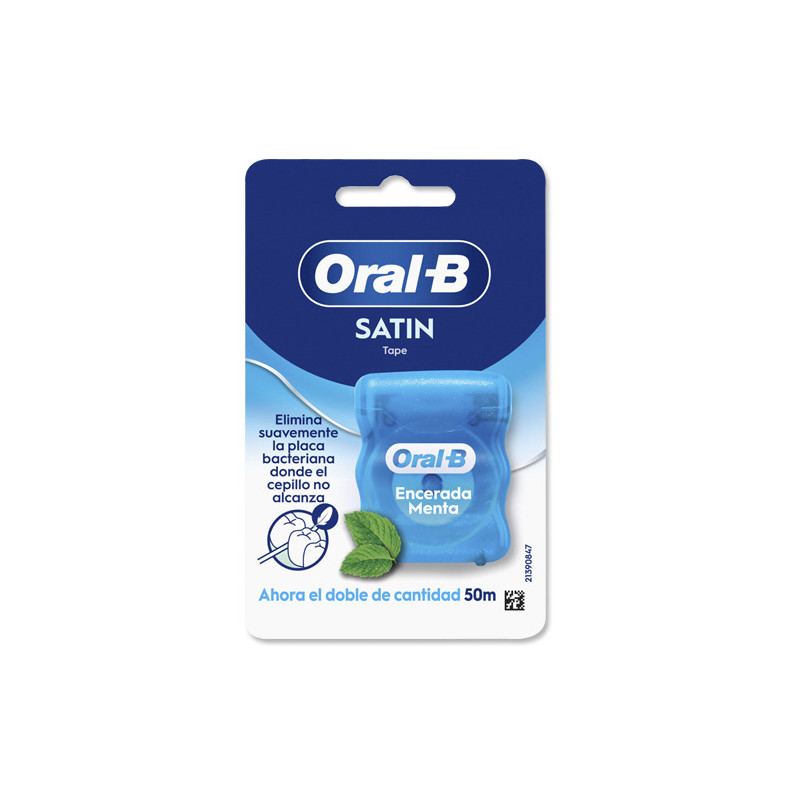 Oral-B Satin Tape Seda Dental Encerada Menta 50m - Farmacia en Casa Online