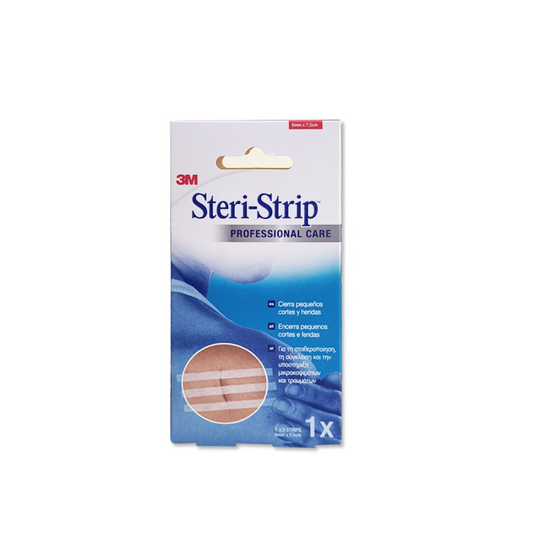 Steri Strip Sutura Profesional Tira 7,5cm x 6mm - Farmacia en Casa Online