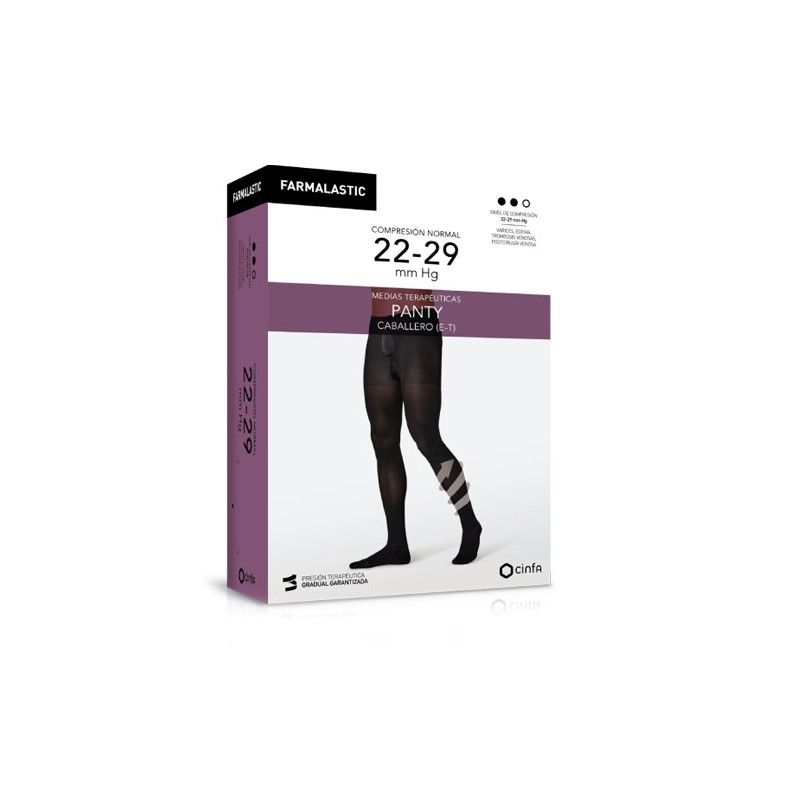 Farmalastic Panty Caballero Compresion Normal Negro T-Med - Farmacia en Casa Online