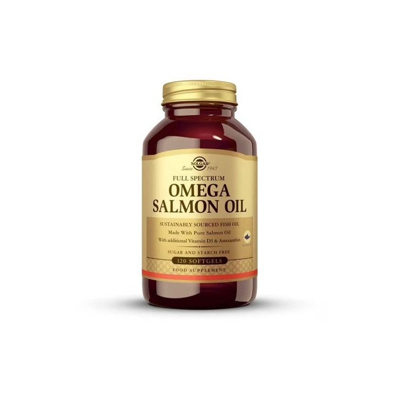 Solgar Full Spectrum Omega Salmon Oil 120Caps Blandas - Farmacia en Casa Online