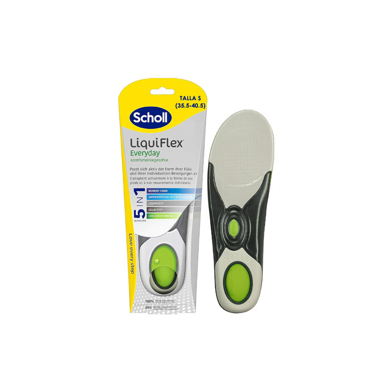 Scholl Liquiflex Uso Diario Plantilla Talla S 2Uds - Farmacia en Casa Online