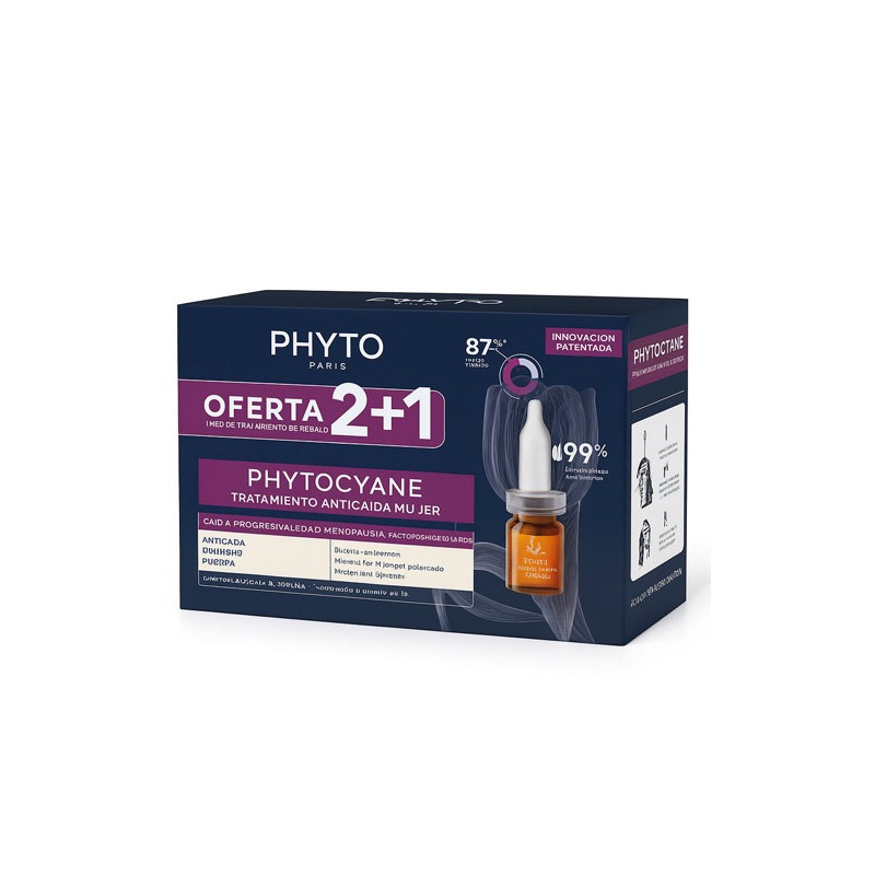 Phytocyane Tratamiento Anticaida Progresiva Mujer Triplo 3x12Amp - Farmacia en Casa Online
