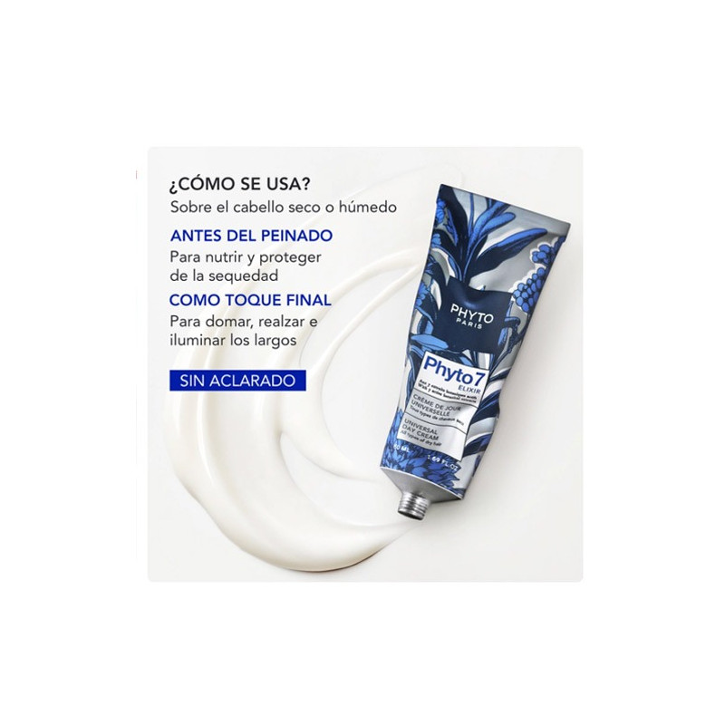 Phyto7 Elixir Crema de Dia Universal Cabello Seco 100ml - Farmacia en Casa Online