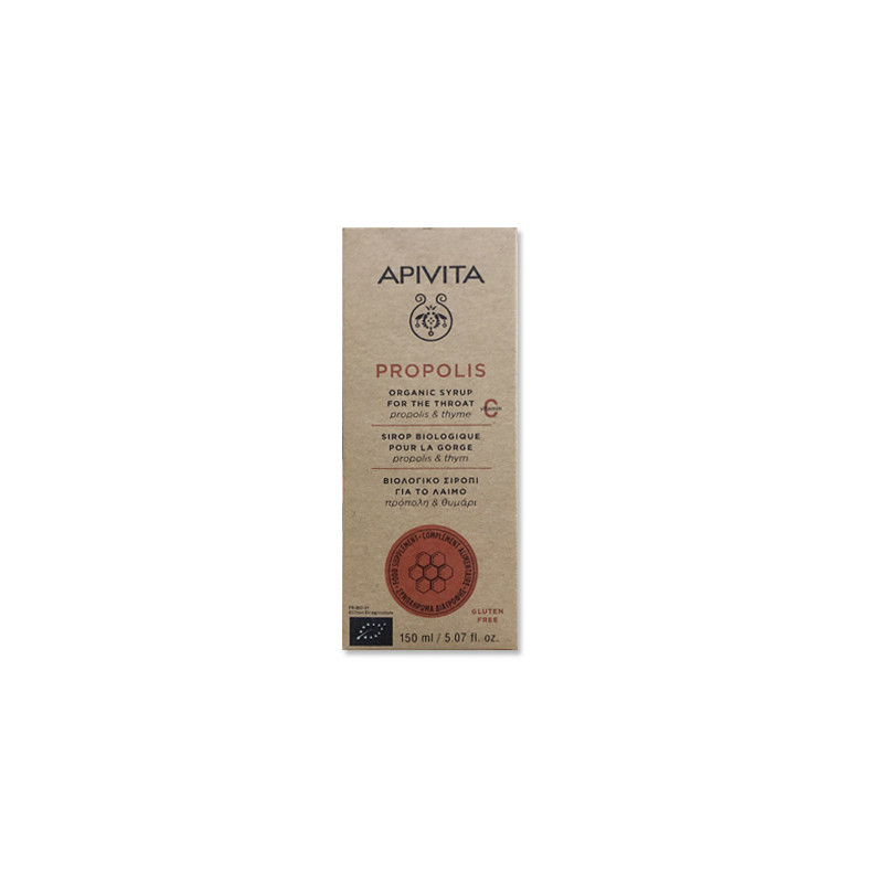 Apivita Propolis Vit C Jarabe Garganta Propoleo Y Tomillo 150ml - Farmacia en Casa Online