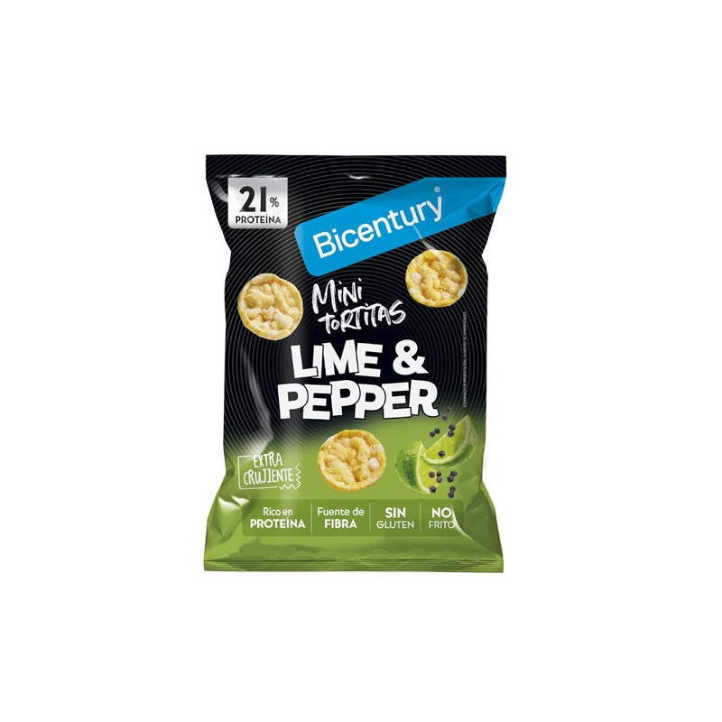 Bicentury Mini Tortitas Sabor Lima y Pimienta 60gr - Farmacia en Casa Online