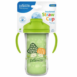 Dr Browns Vaso Termico con Pajita Verde 12m+ 300ml - Farmacia en Casa Online