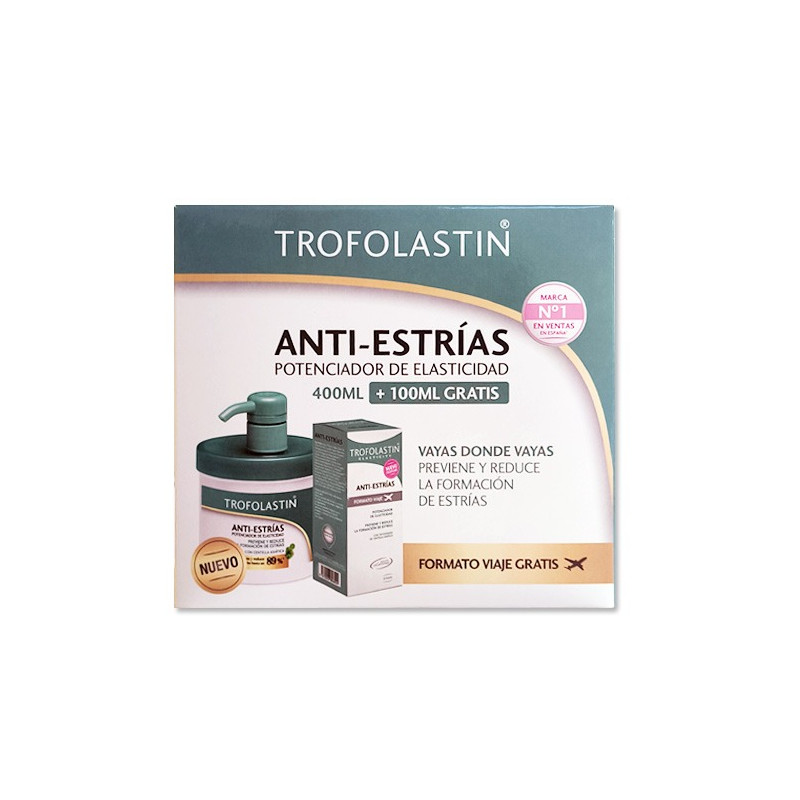 Trofolastin Anti-Estrias Potenciador Elasticidad 400ml + 100ml - Farmacia en Casa Online